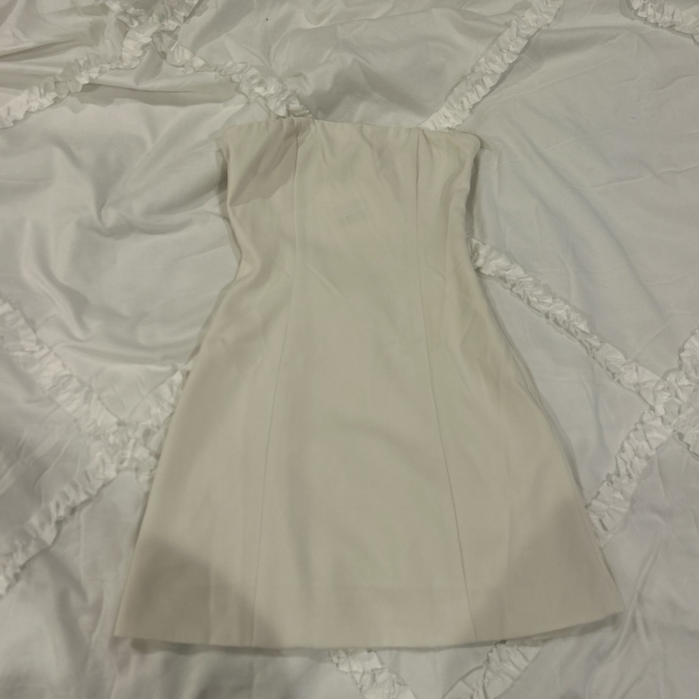 Peppermayo Cream Strapless Dress